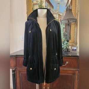 EUC- Elegant Black Velour Jacket!
